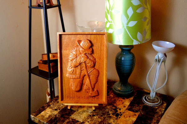 Personalized Firefighter Fireman Wooden Sign