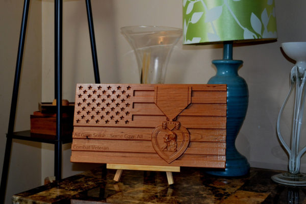 wooden American Flag sign, custom wooden signs in us