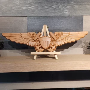 Naval Flight Officer Aviator Wings – NFO – 3D Carved Aviator Wings – Navy Pilot Wings – Navy Gifts – Retirement – Wall Hanging
