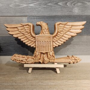 Navy Captain Wood Insignia Plaque, O-6 Rank, Army Marines Air Force Colonel, Coast Guard, 3D Carved Military Plaque, COL, CAPT
